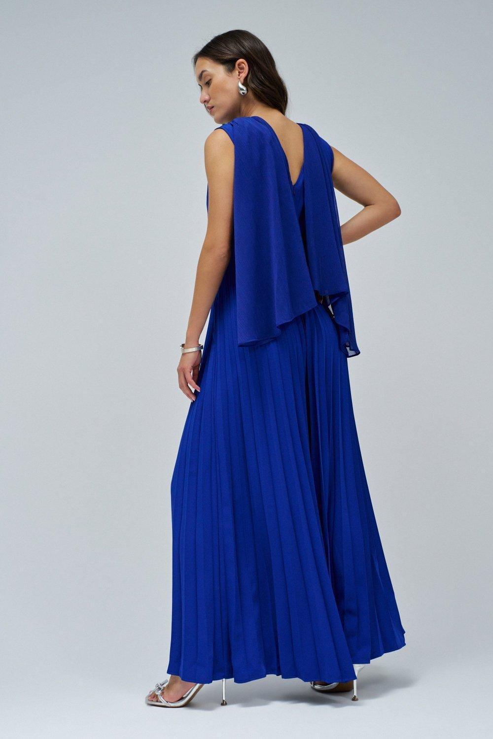 BLUE PLEATED JUMPSUIT, , large image number 3