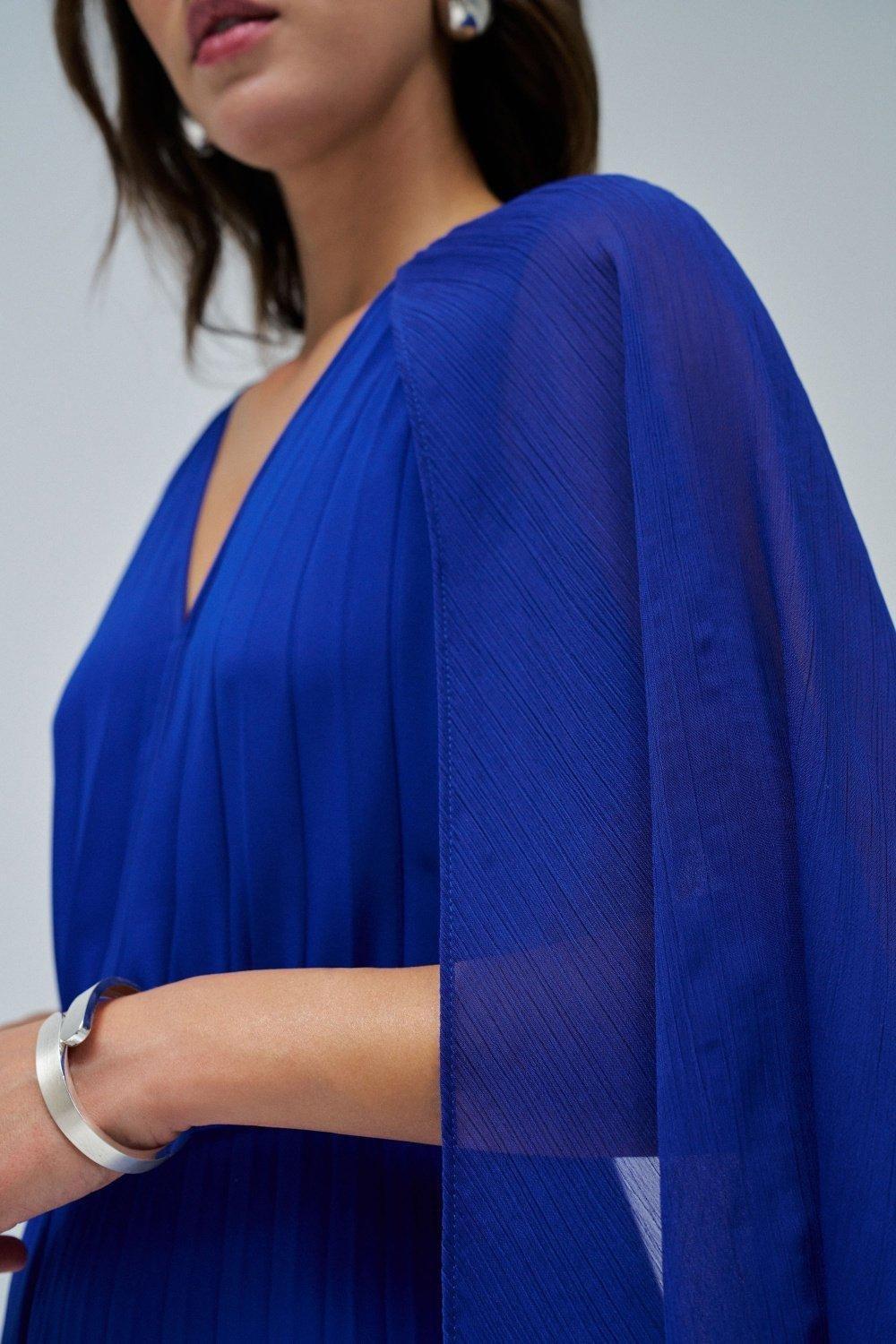 BLUE PLEATED JUMPSUIT, , large image number 4