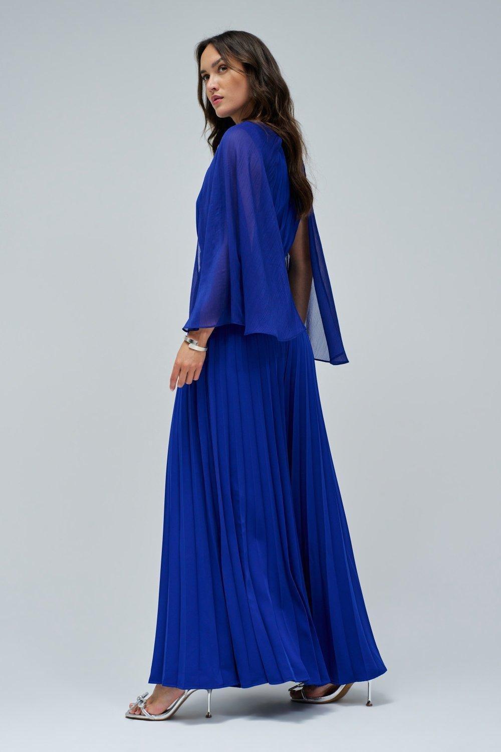 Pleated Jumpsuit&nbsp;, Blue, medium