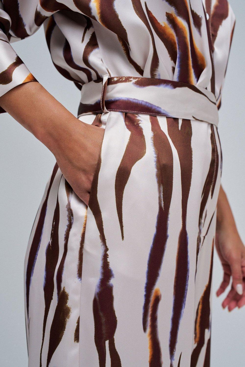 Animal Print Jumpsuit, Brown, large image number 4