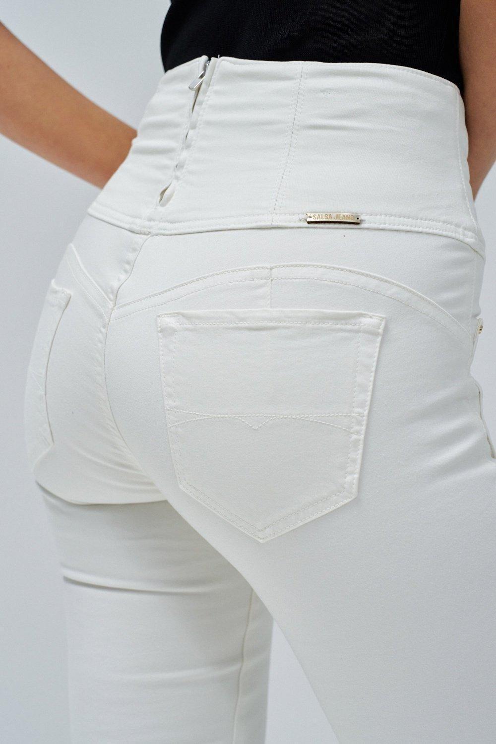 Diva Flare Front Pockets Jeans&nbsp;, White, large image number 4