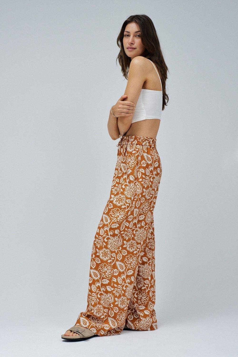 Orange Flowing Pants, , large image number 2