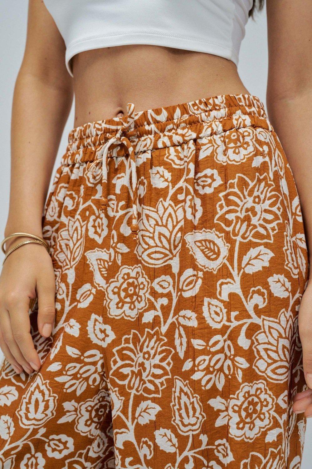 Orange Flowing Pants, , large image number 4