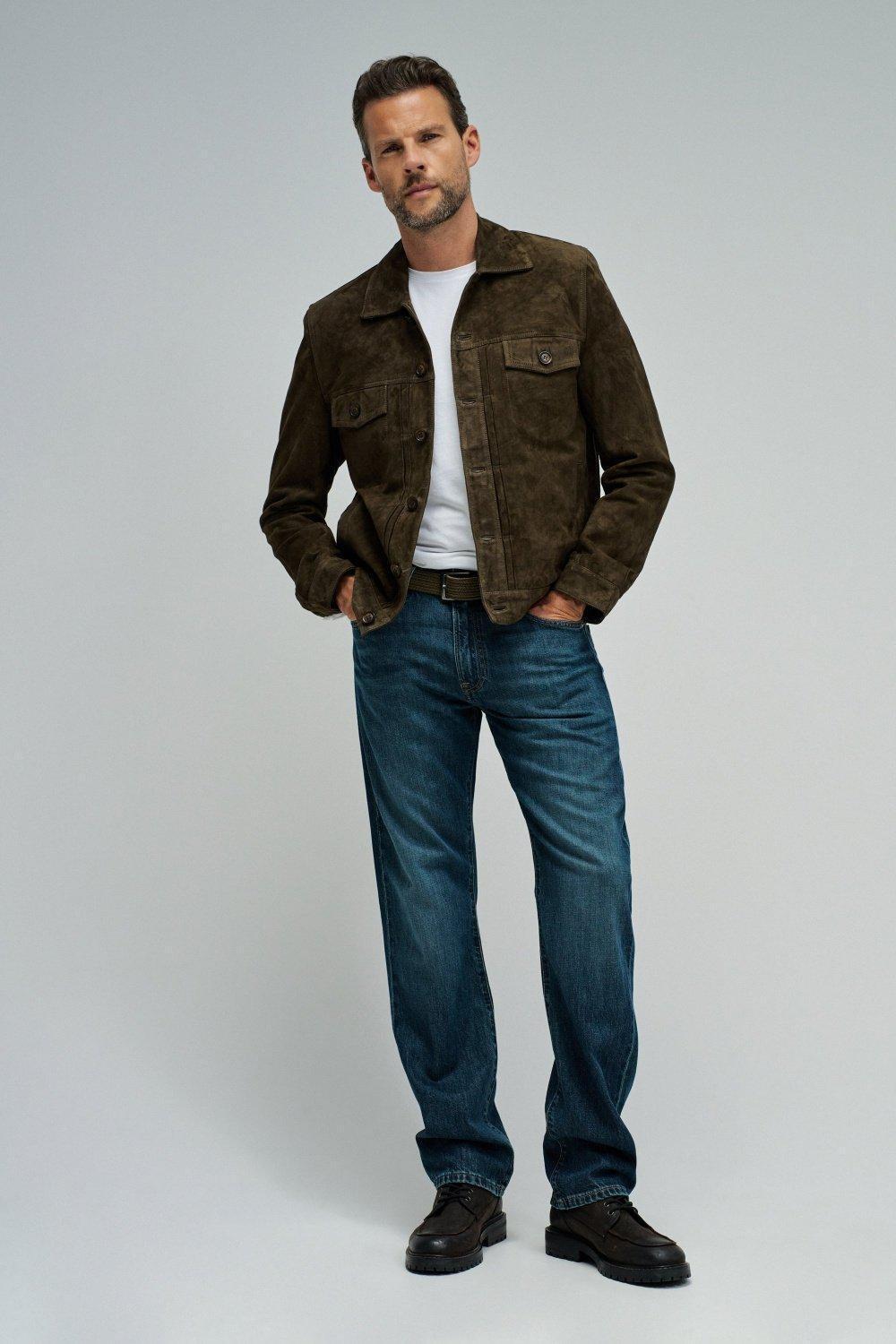 Straight Fit Jeans, Blue, large image number 1