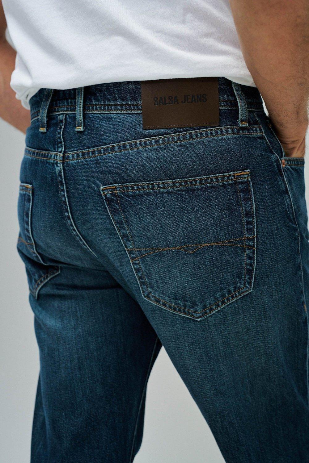 Straight Fit Jeans, Blue, large image number 4