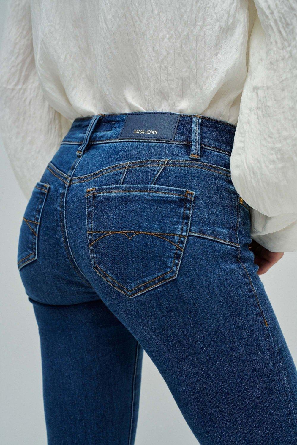 Wonder Push Up Skinny Jeans, Blue, large image number 4