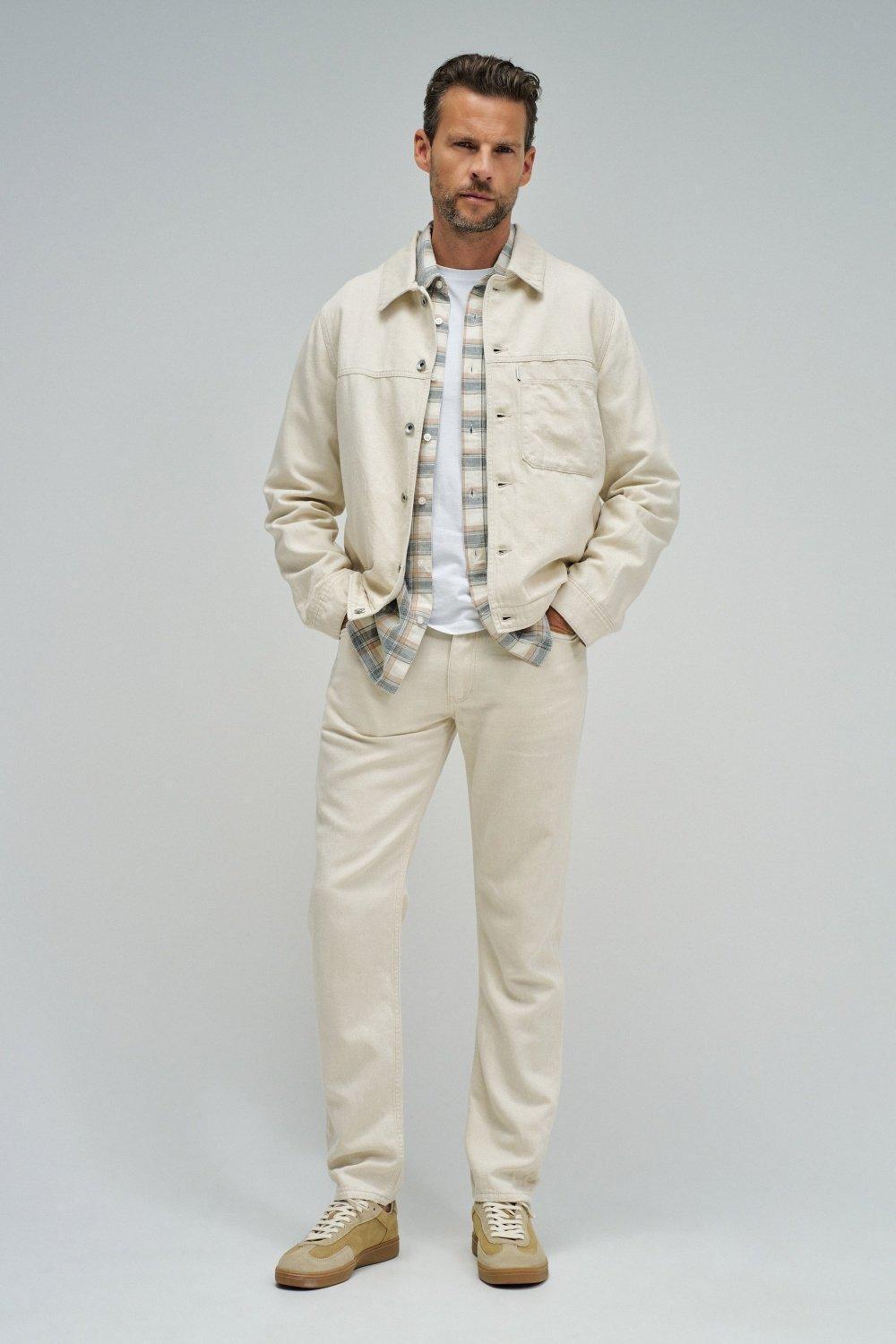 Jogger Pants With Linen, Grey, medium