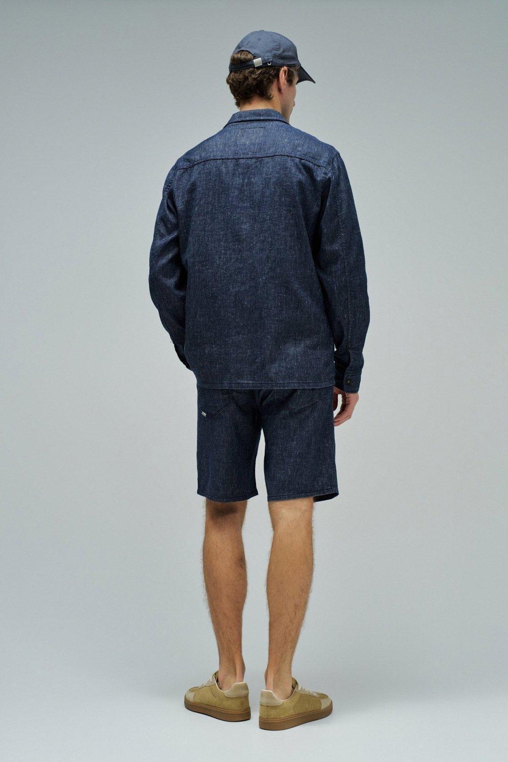 Shirt With Linen, Navy, large image number 3