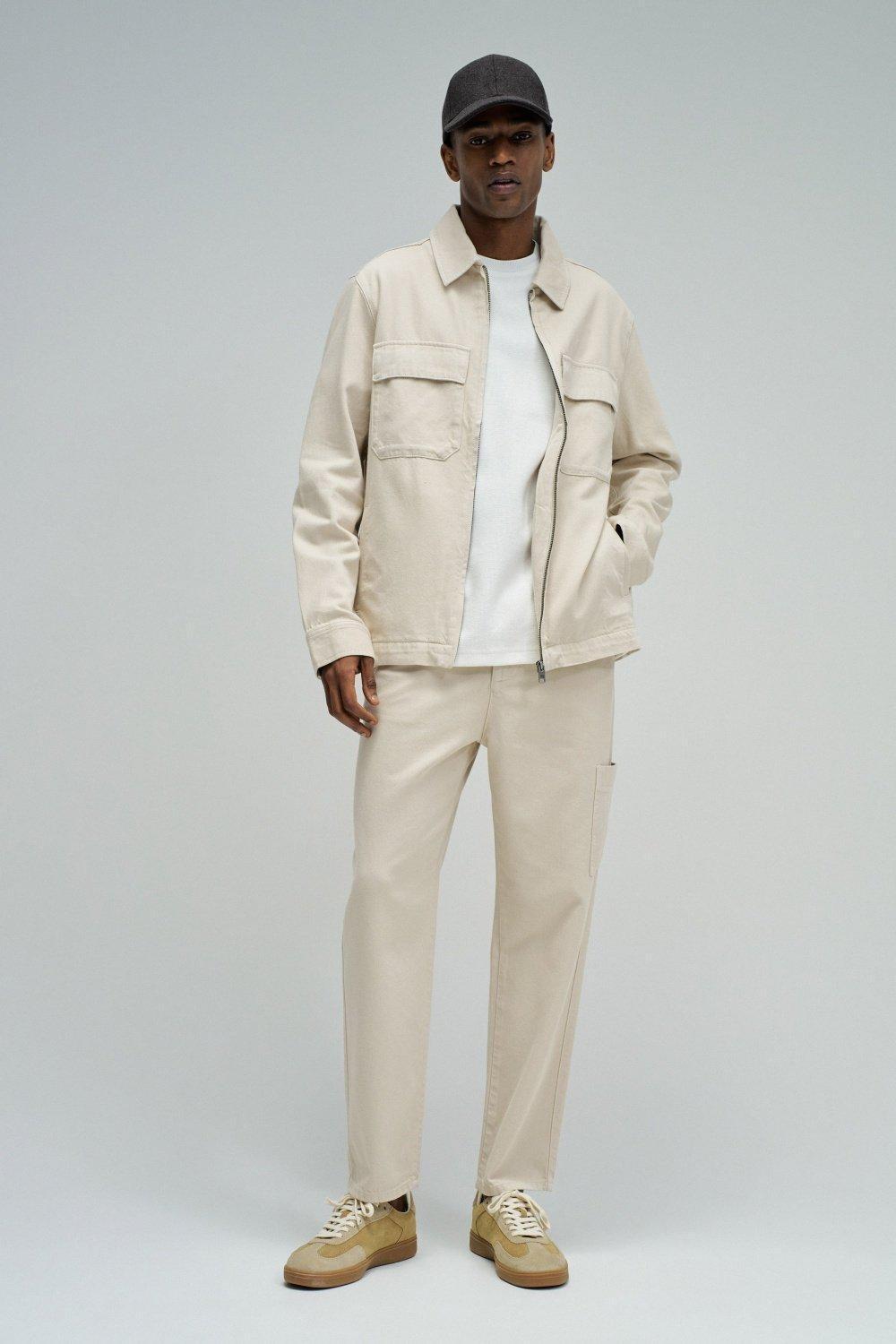 Light Denim Shirt Jacket, Grey, large image number 1