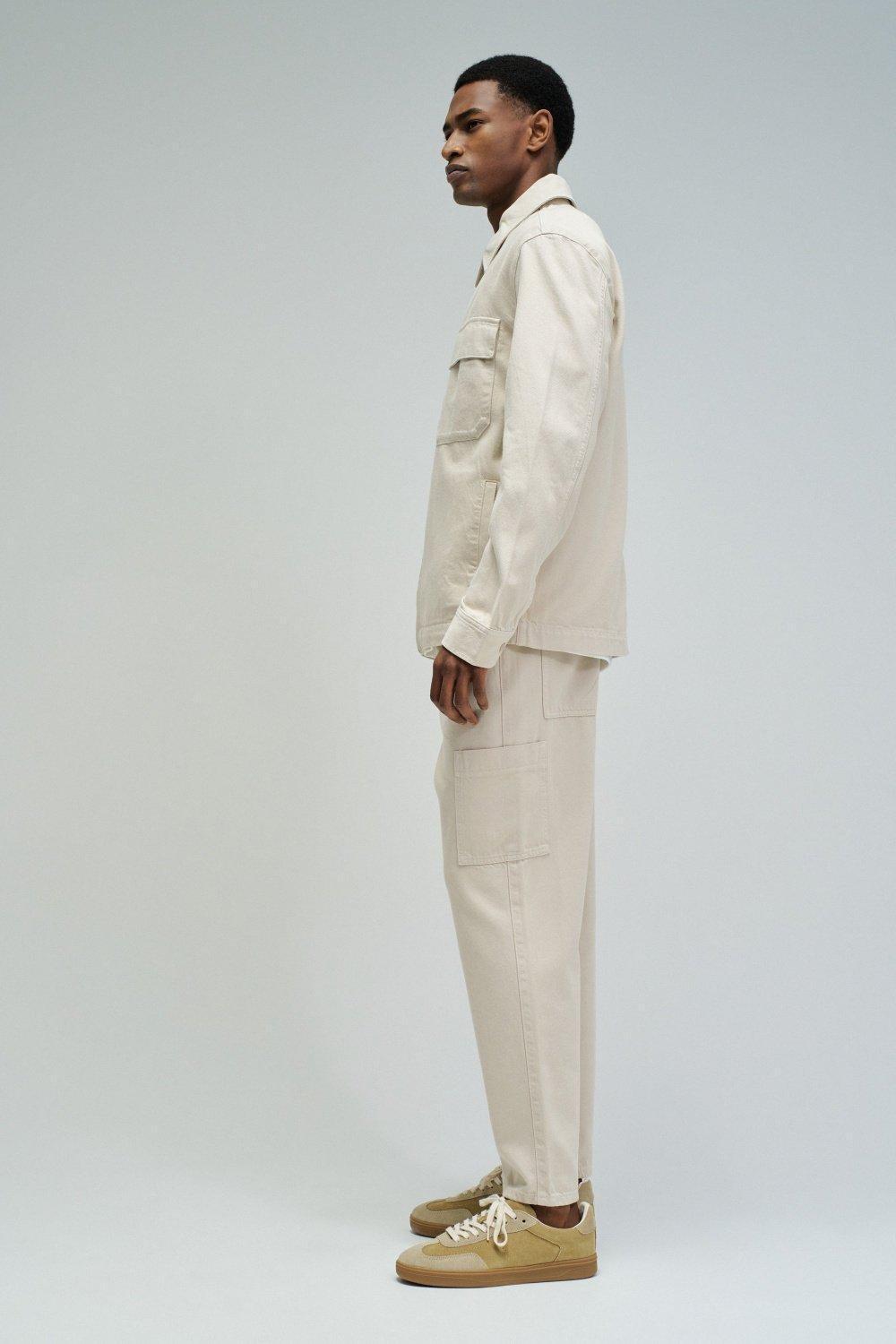 Light Denim Shirt Jacket, Grey, medium