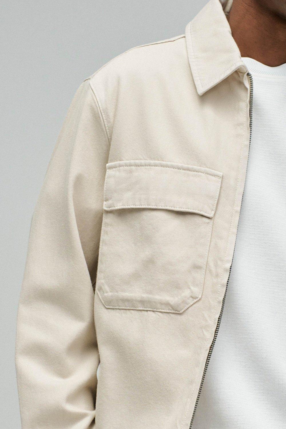 Light Denim Shirt Jacket, Grey, large image number 4