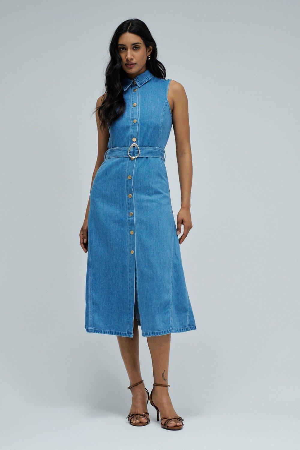 Lightdenim Dress, Navy, large image number 0