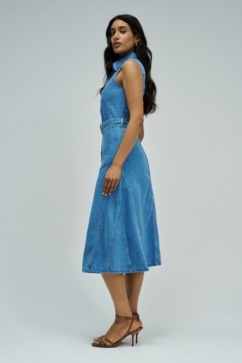Lightdenim Dress, Navy, large image number 2