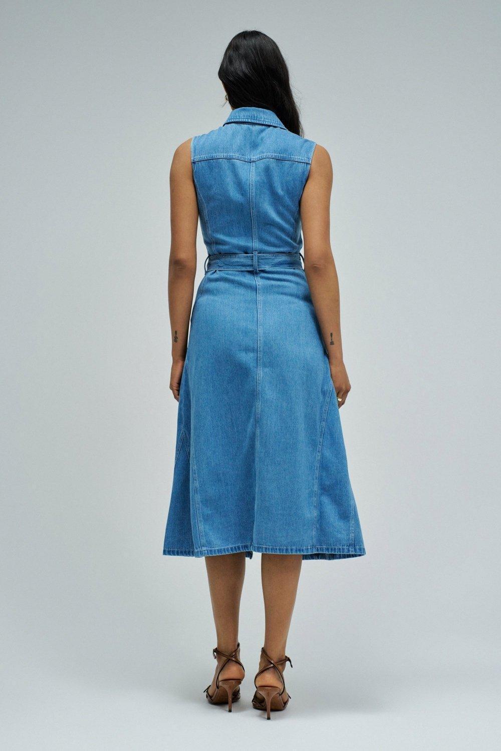 Lightdenim Dress, Navy, large image number 3