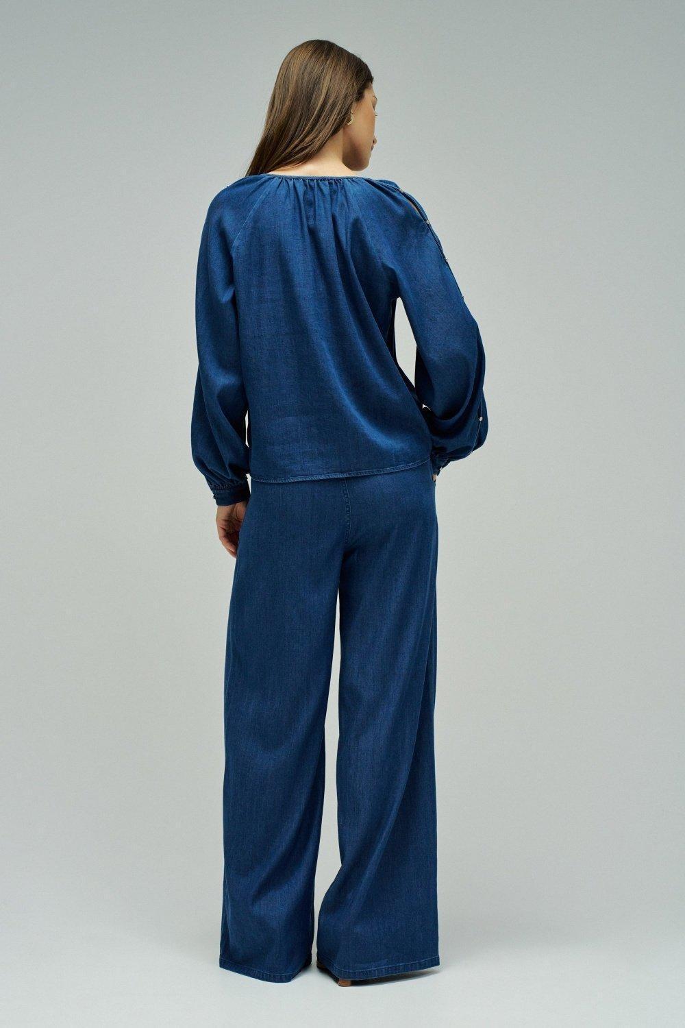 Lightdenim Blouse, Dark Blue, large image number 3