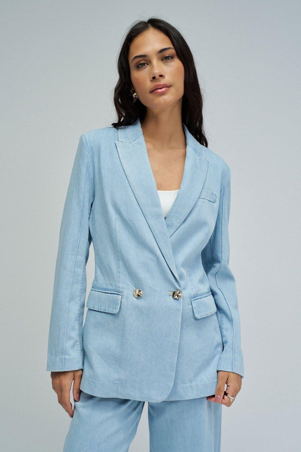Lightdenim Blazer, Blue, large image number 0