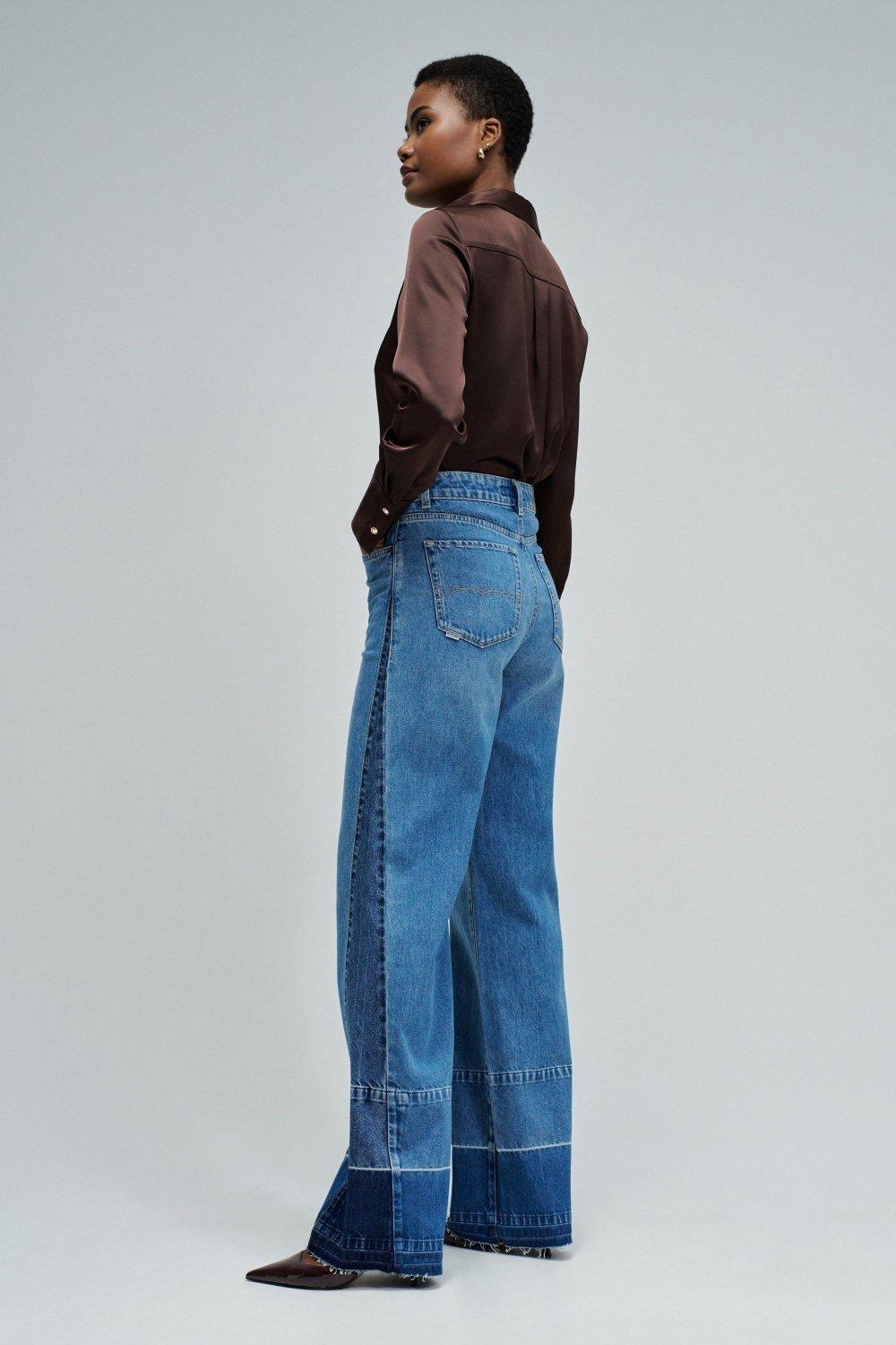 Wide Leg Jeans, Navy, large image number 2