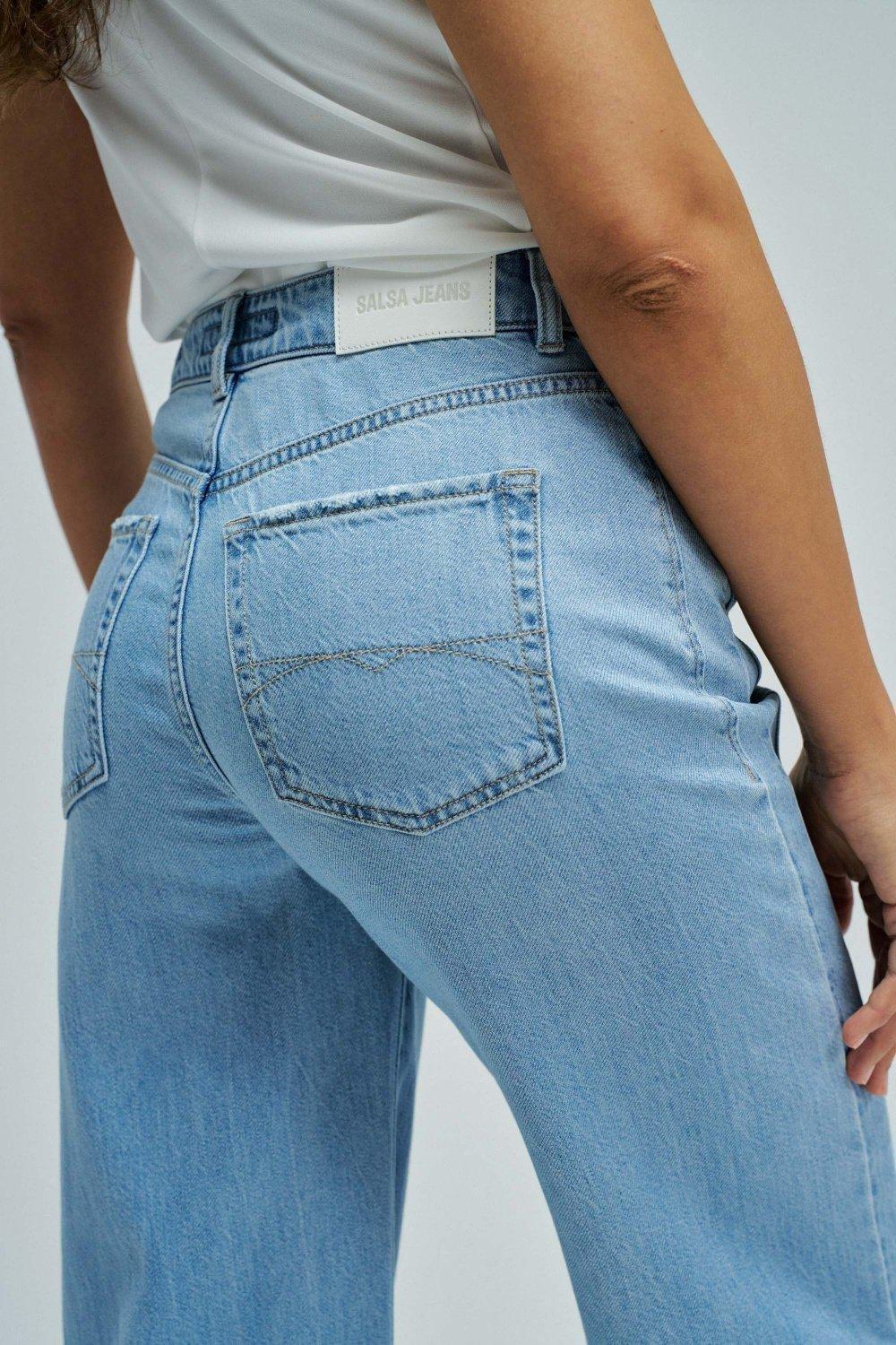 Wide Leg Jeans, Blue, large image number 3
