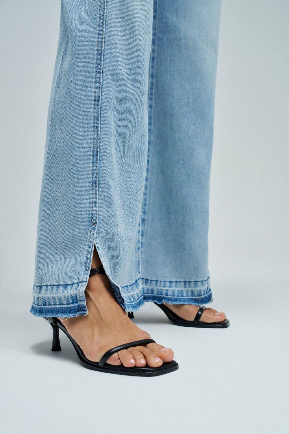 Wide Leg Jeans, Blue, large image number 4