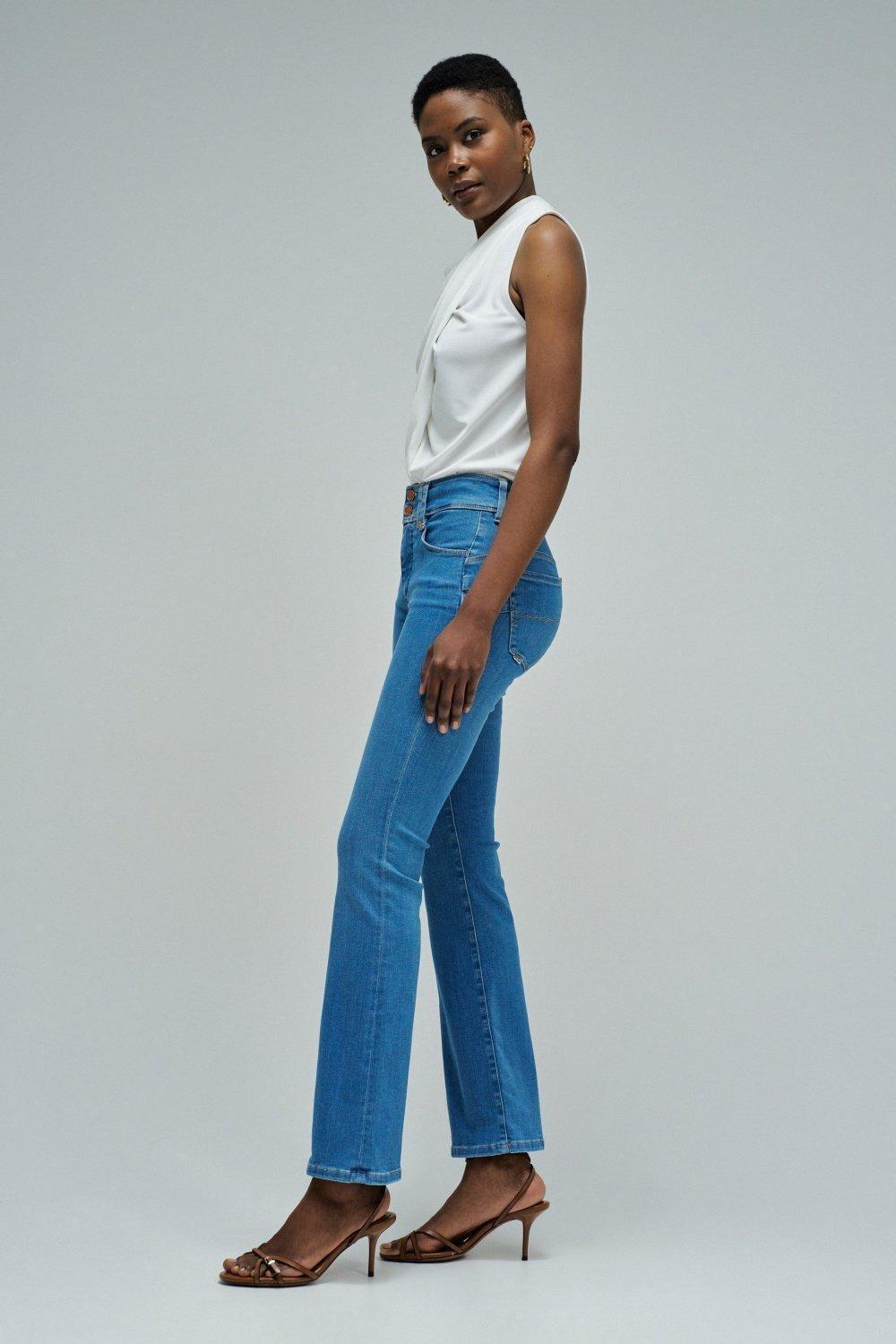 Secret Push In Bootcut Jeans, Navy, medium