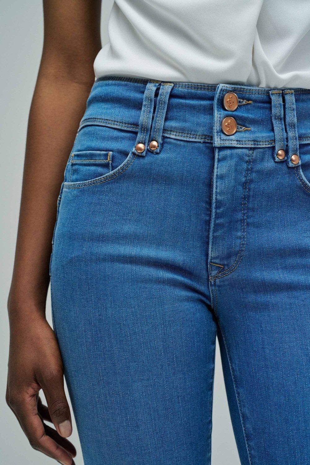 Secret Push In Bootcut Jeans, Navy, large image number 4