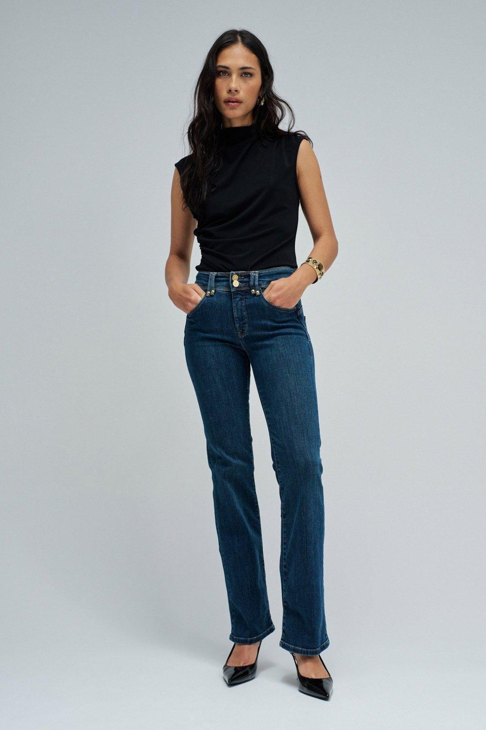 Secret Push In Bootcut Jeans, Blue, large image number 1