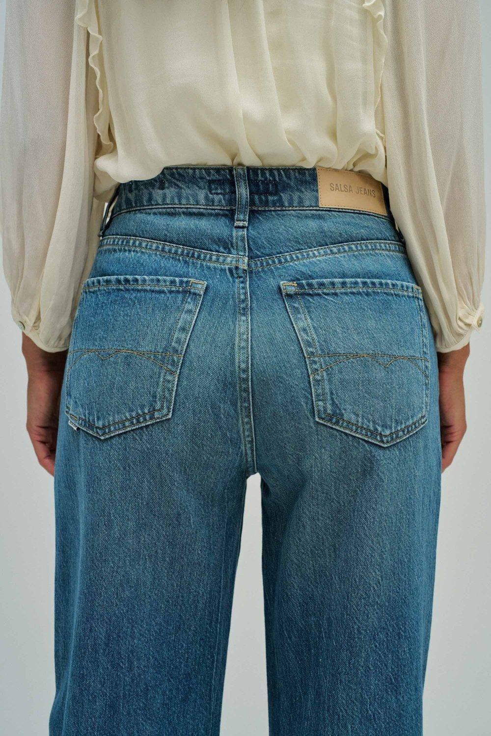 Wide Leg Jeans, Blue, large image number 4