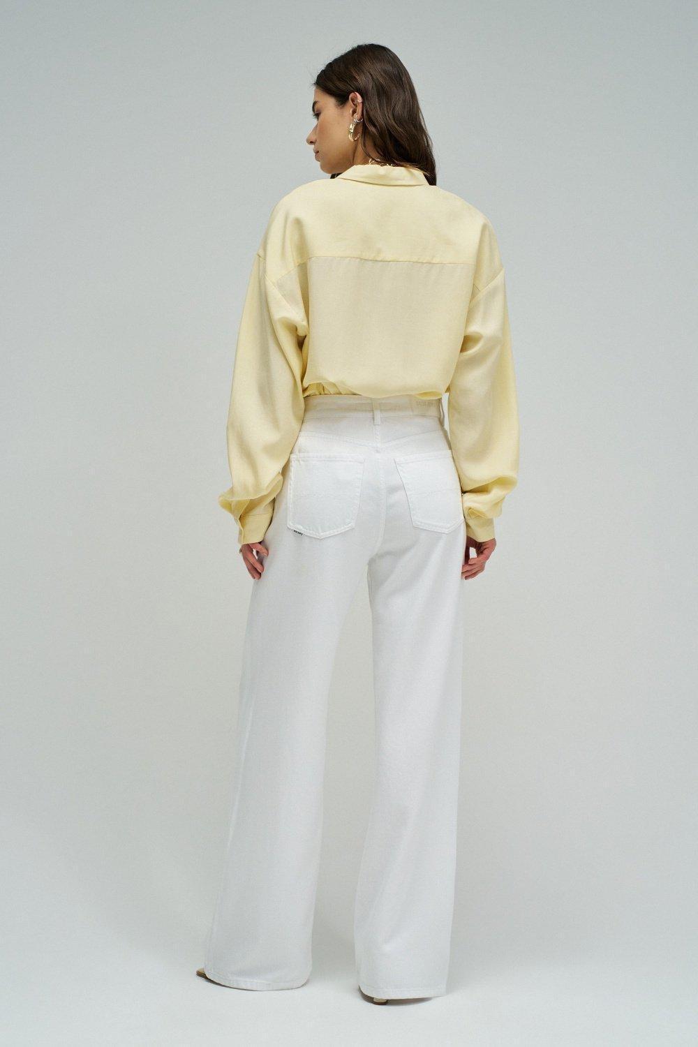 Wide Leg Jeans, White, large image number 3