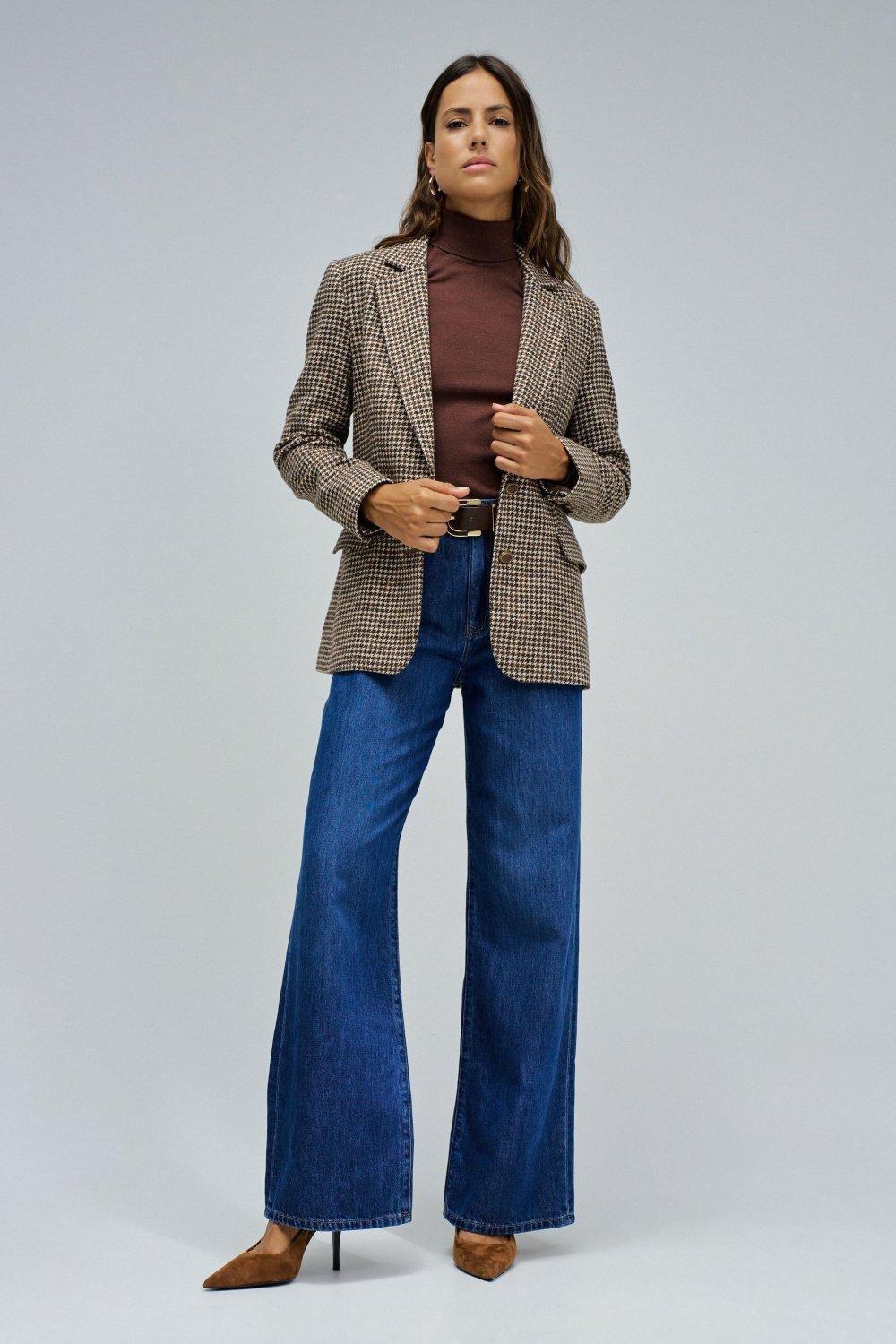 Wide Leg Jeans, Navy, medium