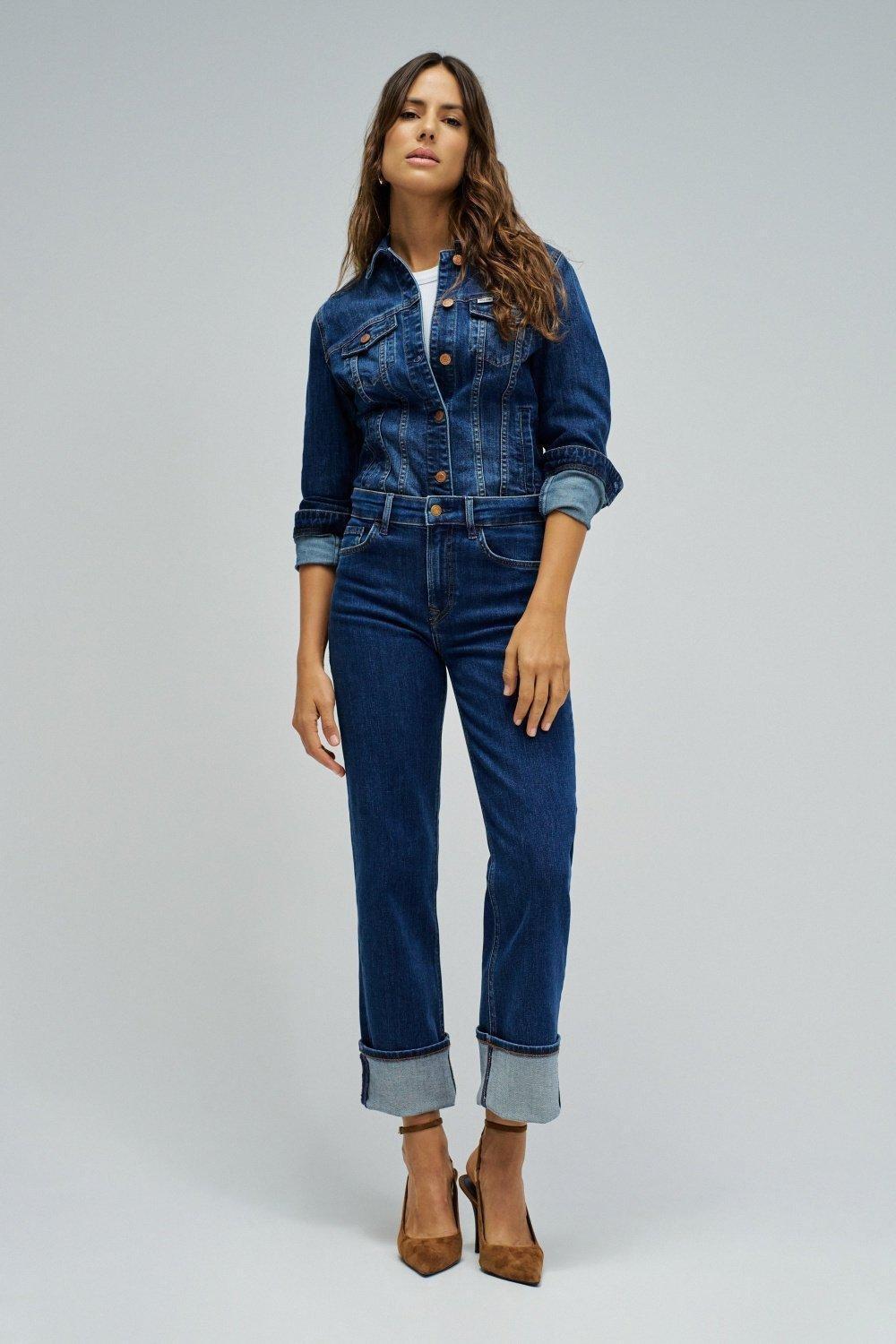 True Straight Jeans, Navy, medium