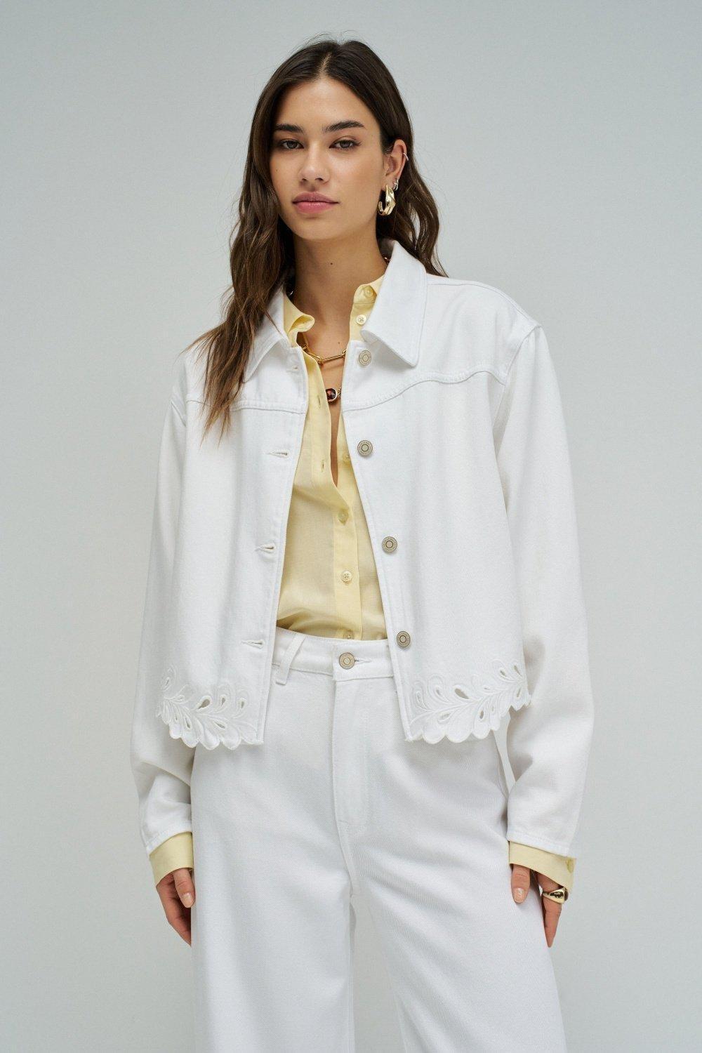 Lightdenim Jacket, White, medium