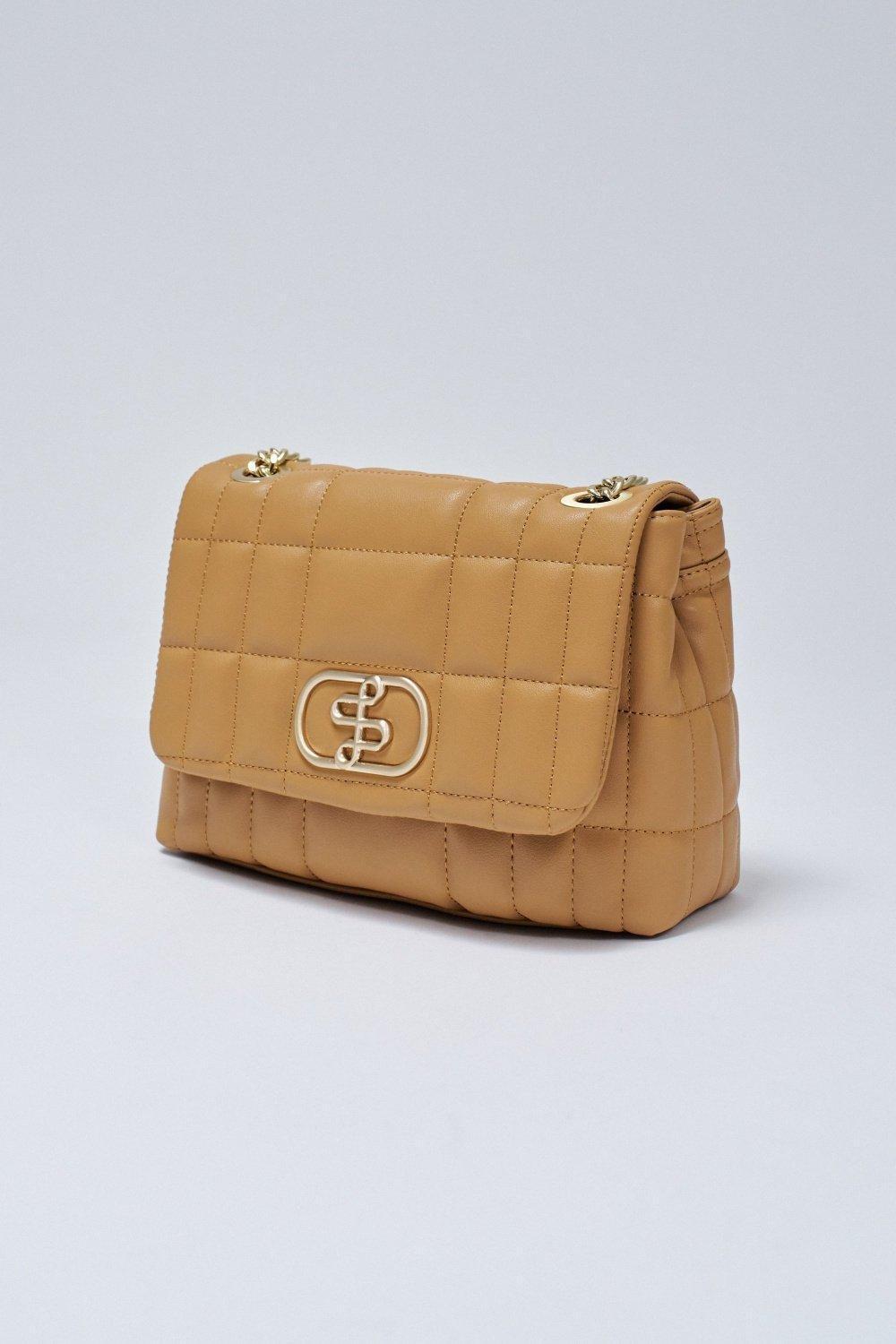 Padded Bag Leather Effect, Navy, medium