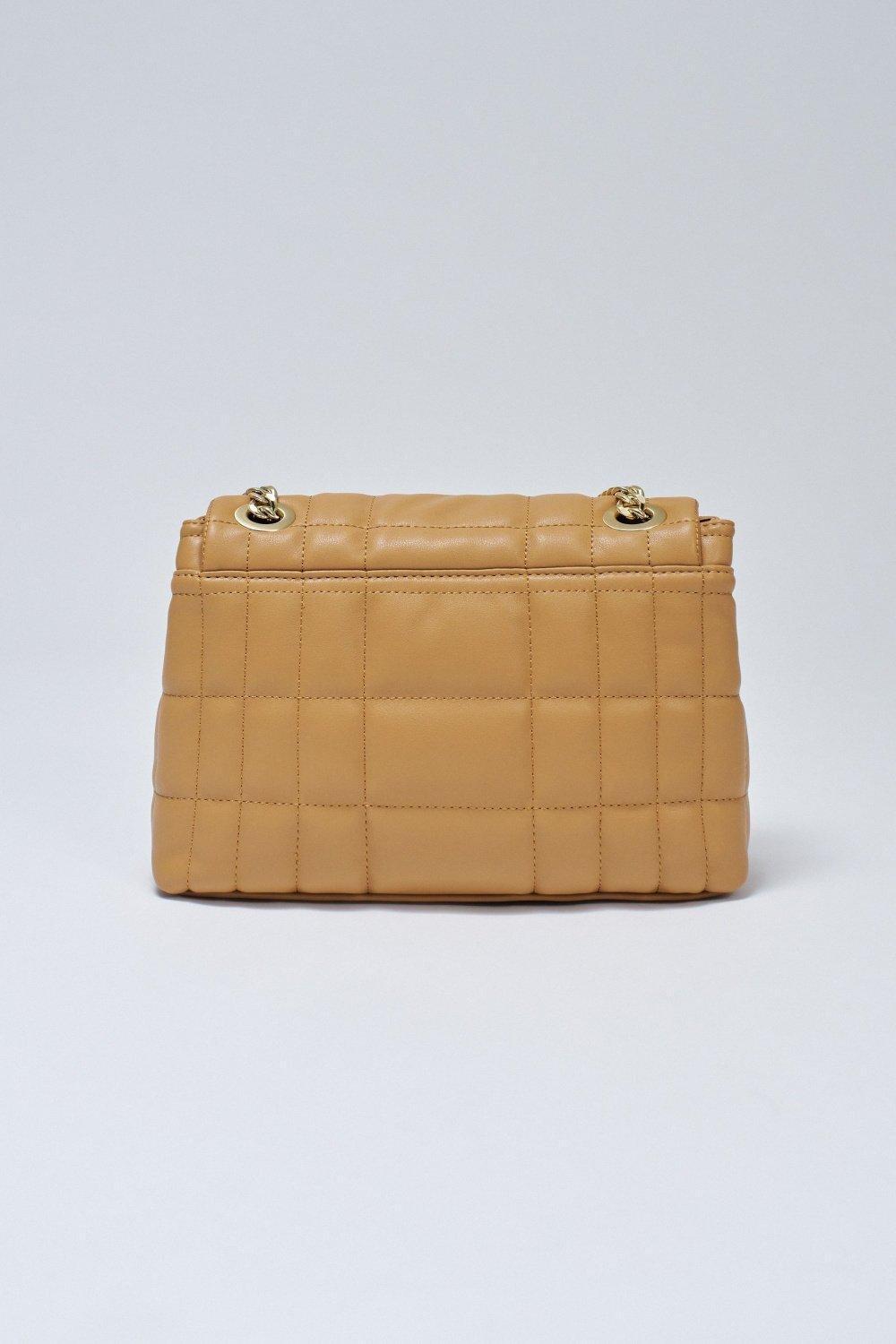 Padded Bag Leather Effect, Cream, large image number 3