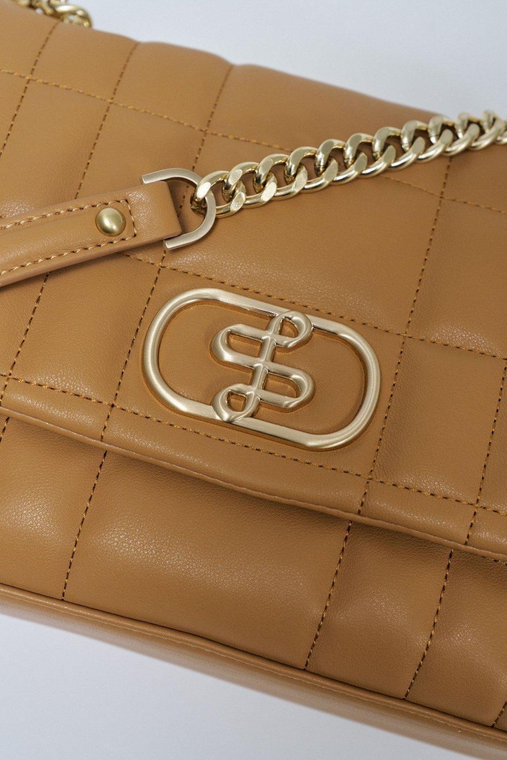 Padded Bag Leather Effect, Cream, large image number 4