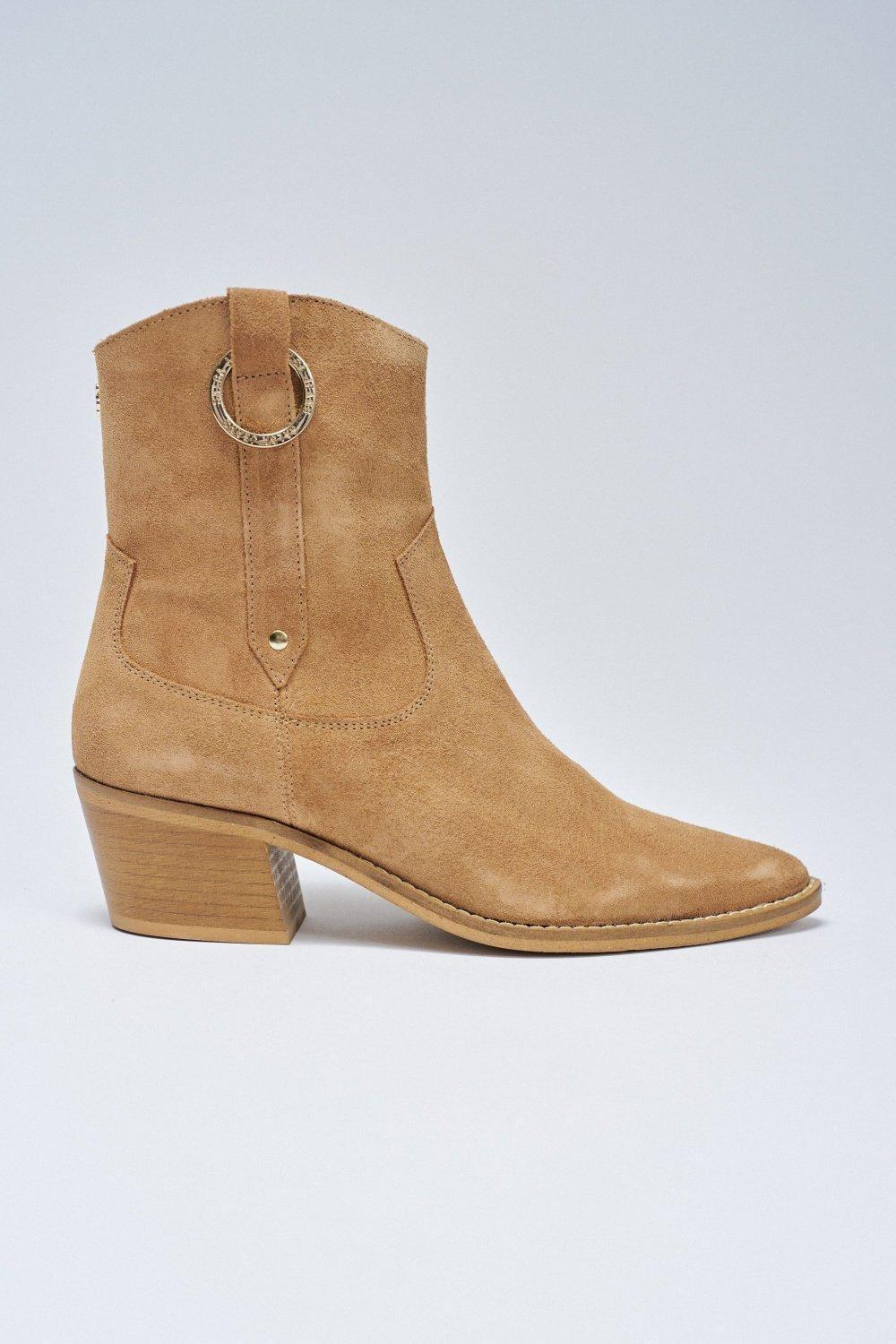 Suede Boots, Brown, medium