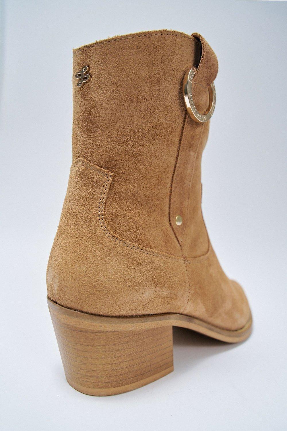 Suede Boots, Brown, medium