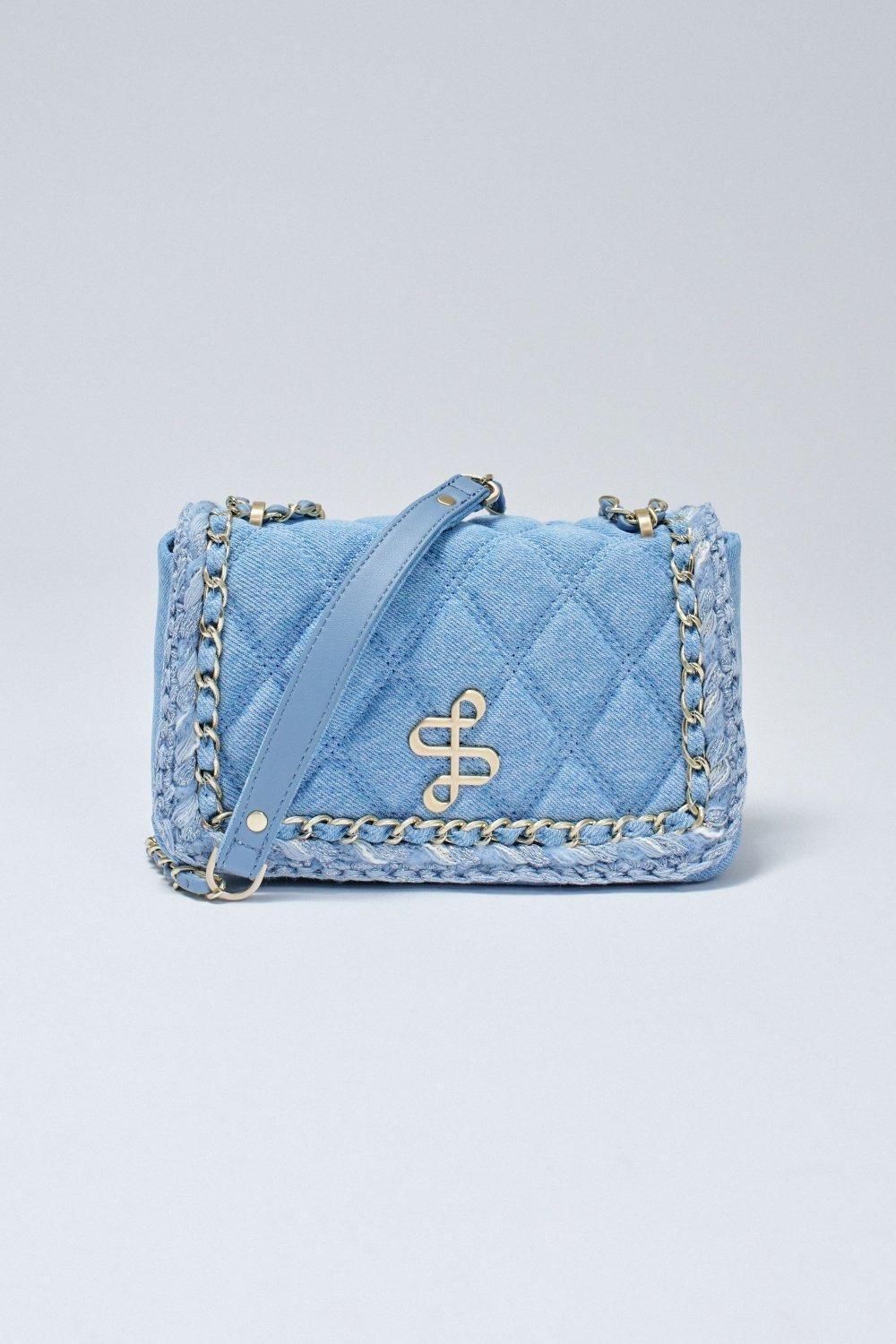 Padded Denim Bag, , large image number 0