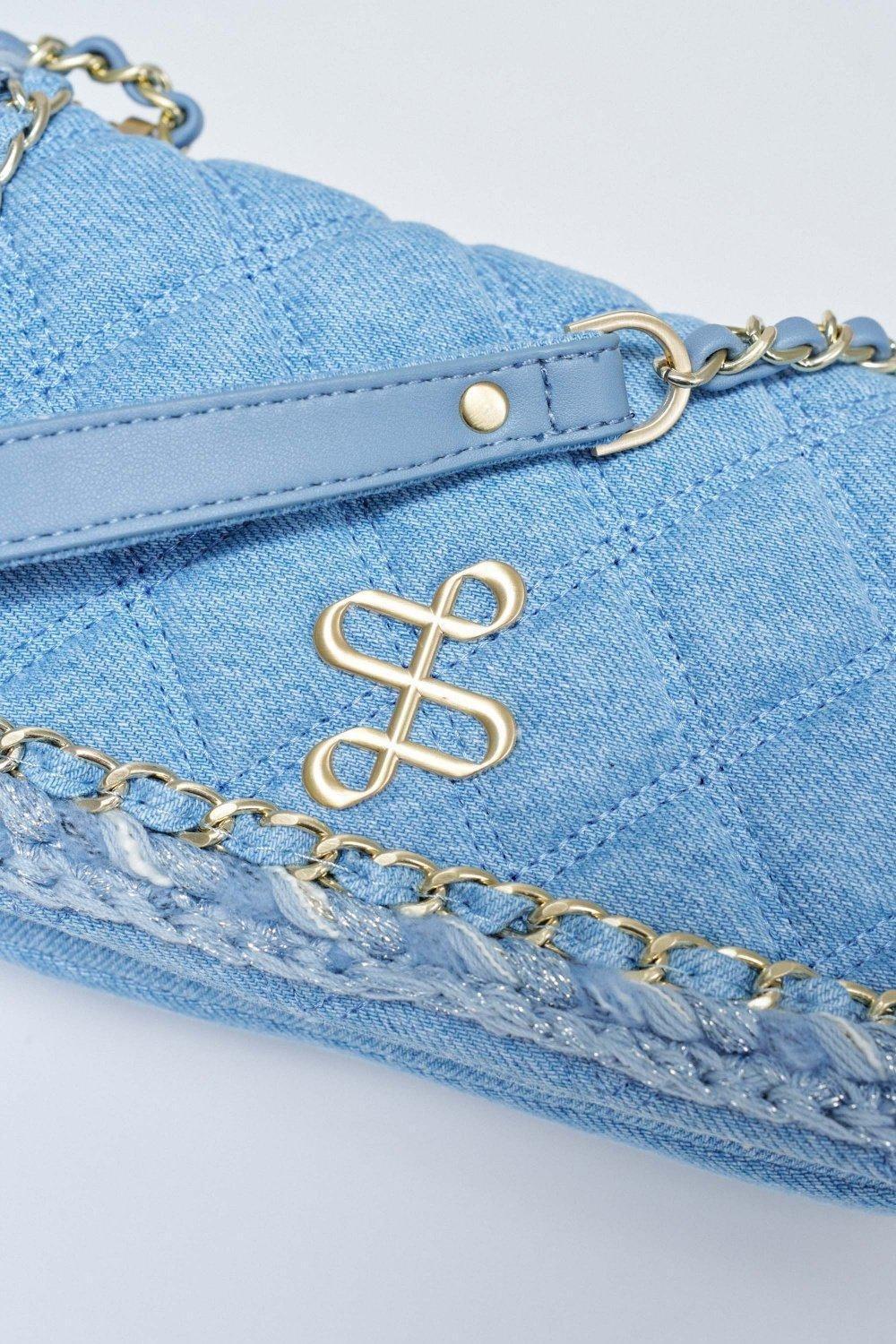 Padded Denim Bag, , large image number 4