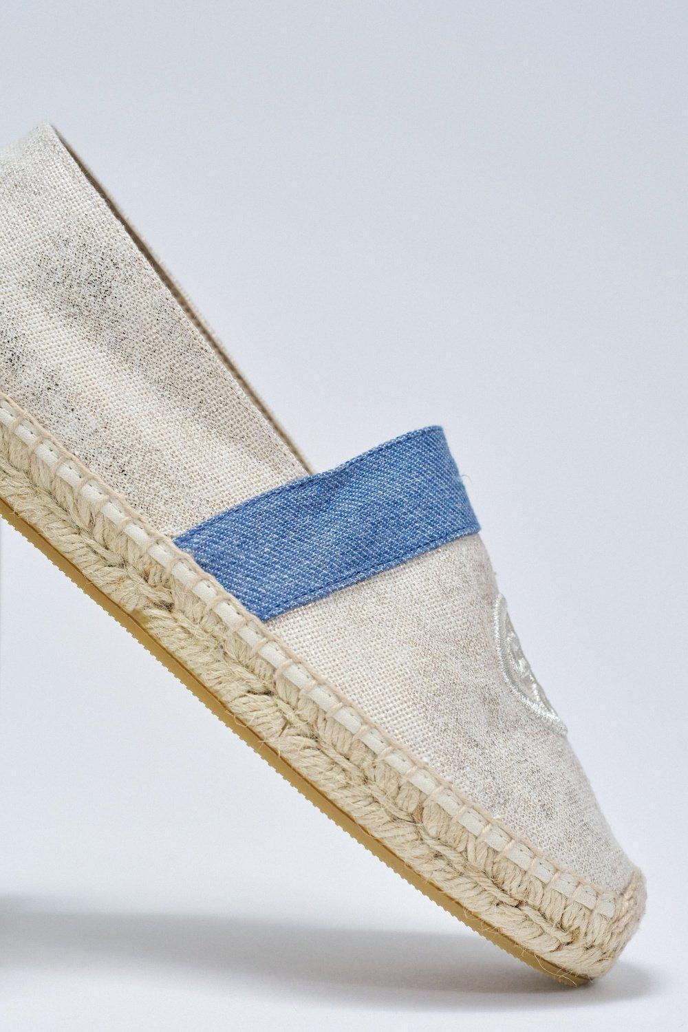 Denim Detail Alpercatas, Pearl, large image number 1