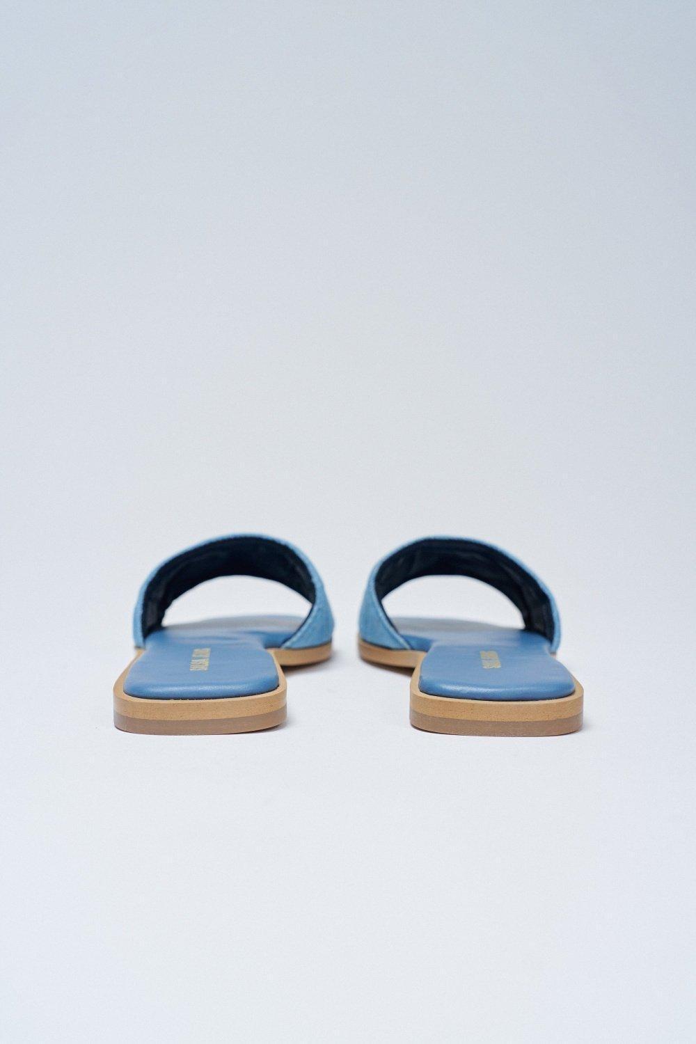 Denim Sandals With Branding, Blue, large image number 3