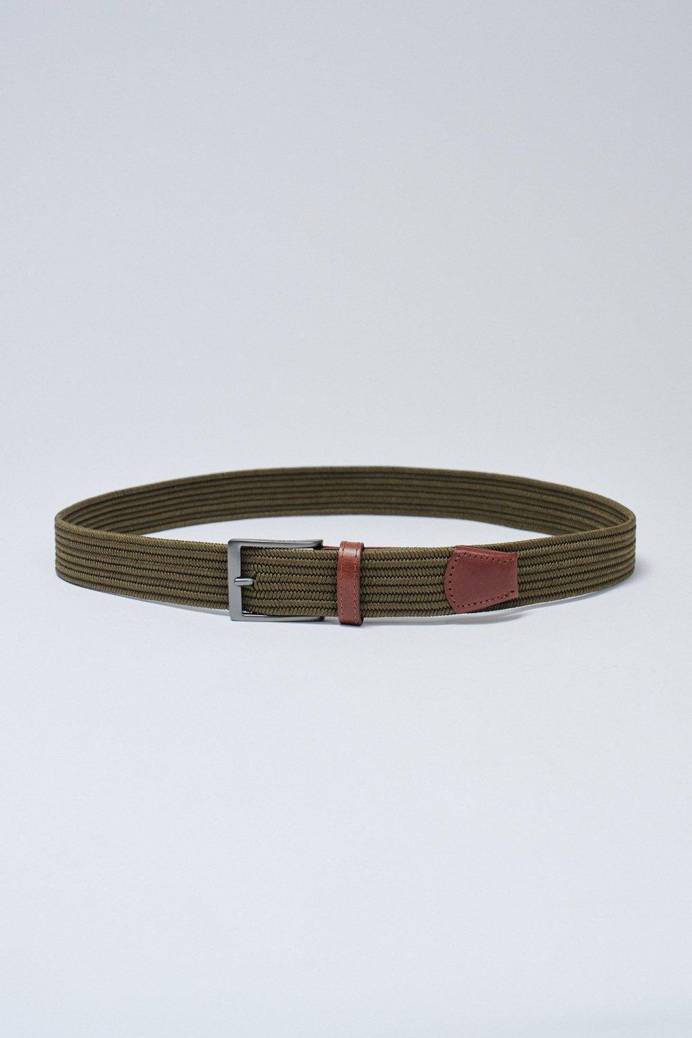 Woven Belt, Green, medium