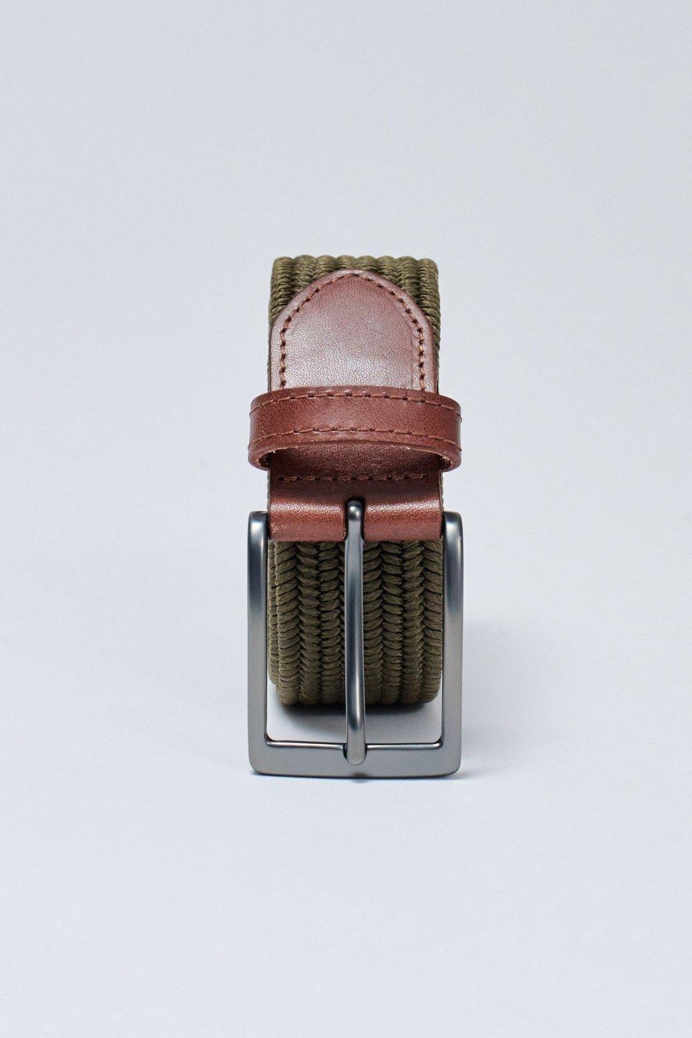 Woven Belt, Green, medium