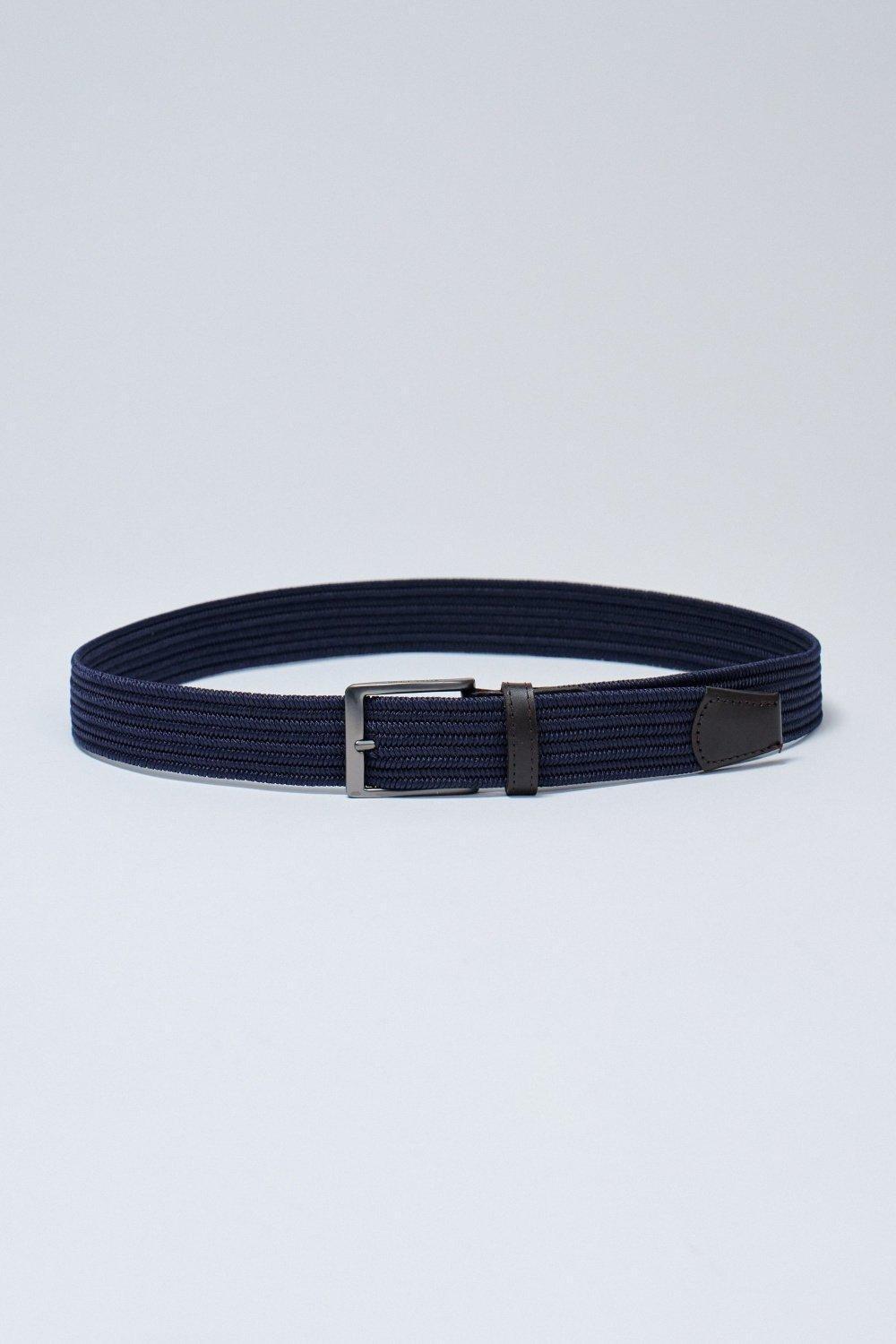 Woven Belt, Blue, medium