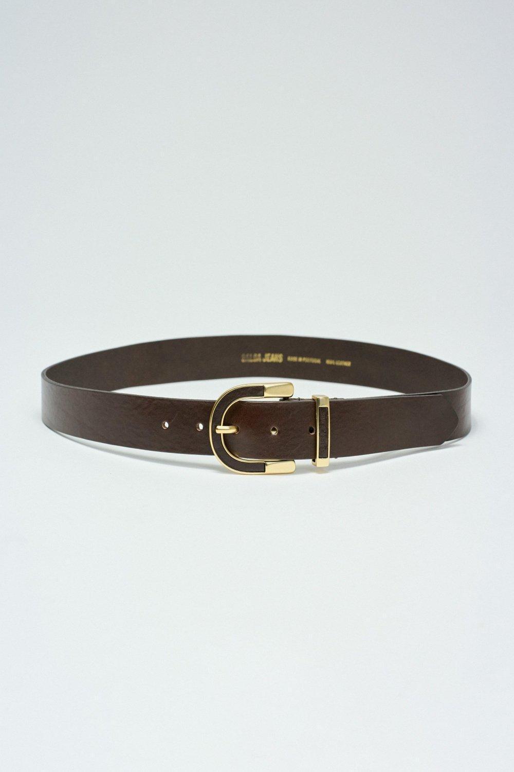 Leather Belt, Brown, large image number 0