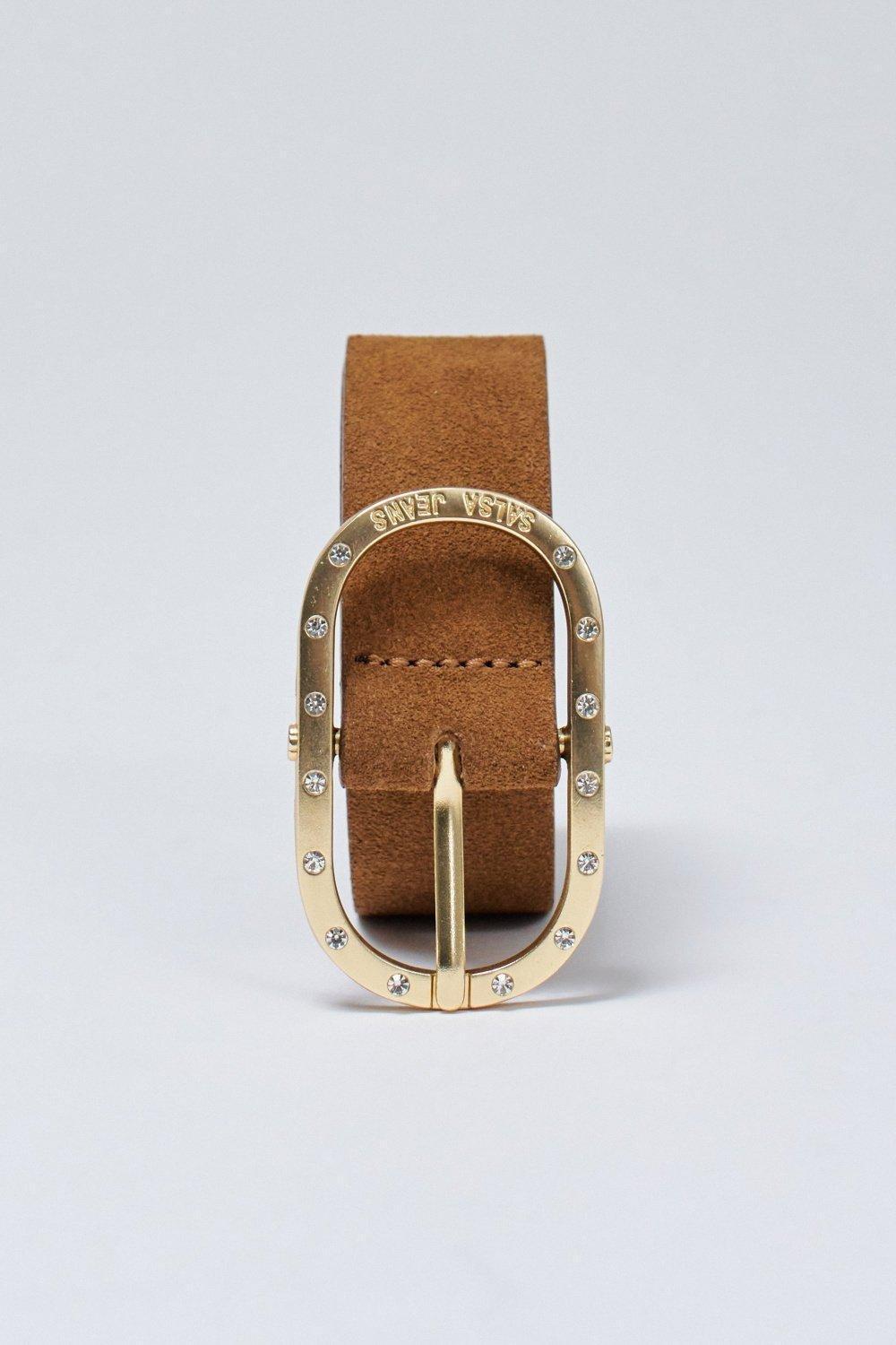 Suede Belt, Cream, medium