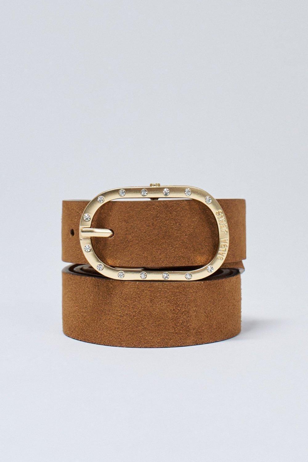 Suede Belt, Navy, large image number 3