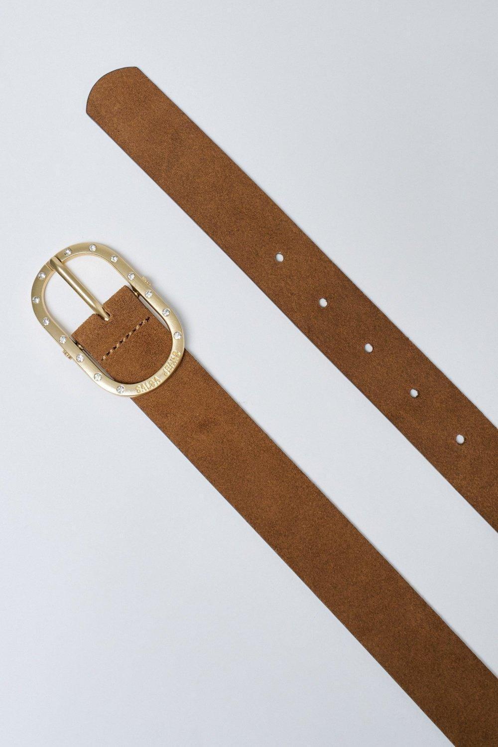 Suede Belt, Cream, large image number 4