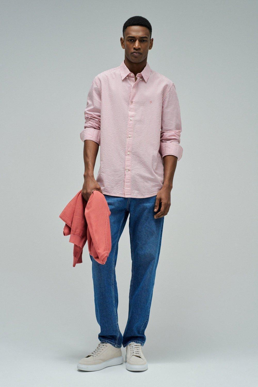 Shirt With Stripes, Dark Pink, large image number 1