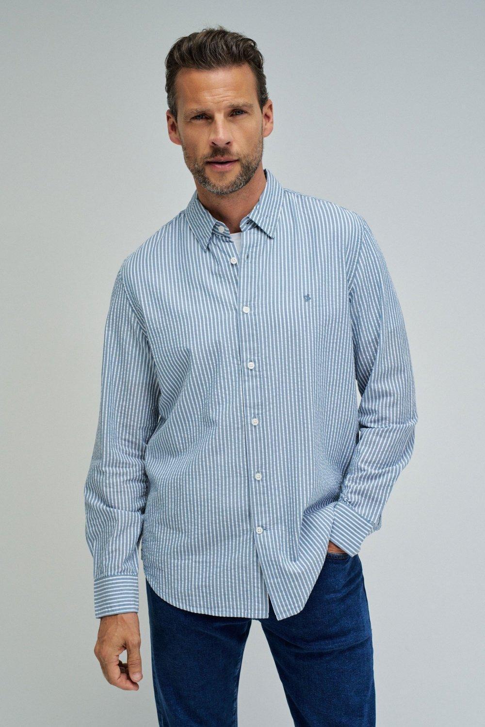 Shirt With Stripes, Blue, medium