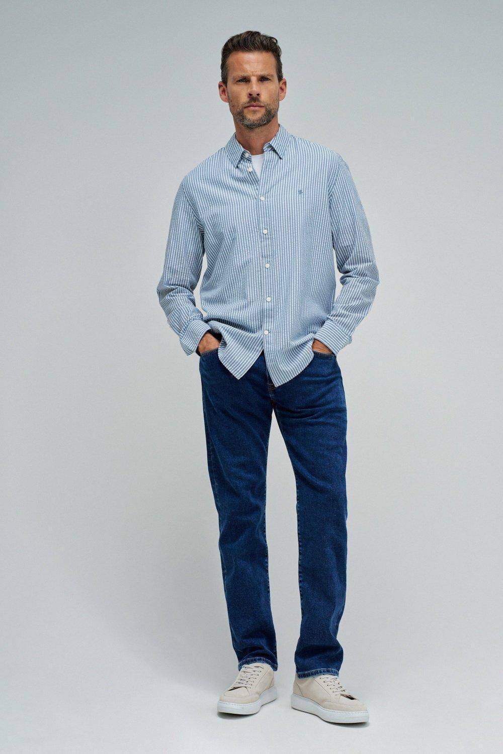 Shirt With Stripes, Blue, medium